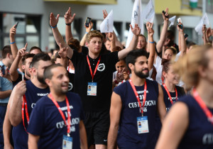 13.07.2016., Zagreb - Studenti europskih sveucilista okupljaju se na Mladosti uoci svecanog otvorenja Europskih sveucilisnih igara. Photo: Marko Prpic/PIXSELL