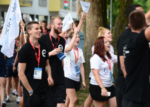13.07.2016., Zagreb - Studenti europskih sveucilista okupljaju se na Mladosti uoci svecanog otvorenja Europskih sveucilisnih igara. Photo: Marko Prpic/PIXSELL